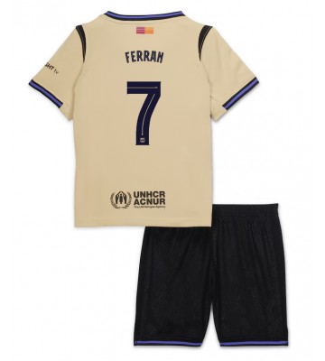 Barcelona Ferran Torres #7 Dětské Venkovní Dres 2025-26 Krátký Rukáv (+ trenýrky)